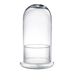 Glass cover W-315p+W-308G H:25cm D:13cm, No Hole