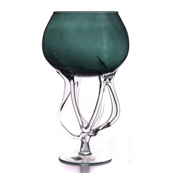 Goblet "Root" emerald H:27cm D:17cm