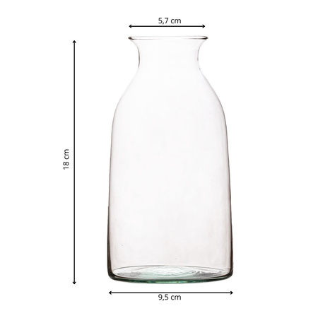 Glass bottle vase W-245 H:18cm D:9,5cm