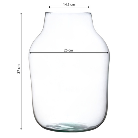 Glass jar vase W-456C H:37cm D:26cm 
