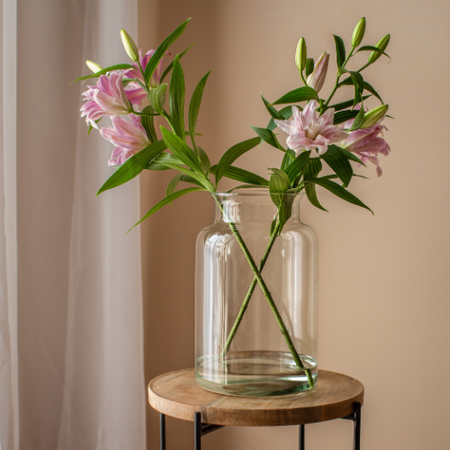 Glass jar vase W-332J H:30cm D:19cm