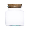Glass jar vase W-332M+cork H:25cm D:25cm 