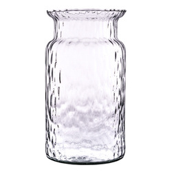 Glass vase W-332N1 hammered  H:25cm D:14 cm
