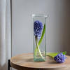 Square glass vase  KW-2 H:22cm D:9,5 