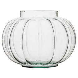 Glass pumpkin vase H:16,5cm D:23cm