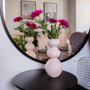 Decorative bubble vase W-400A powder pink H:40cm D:19cm