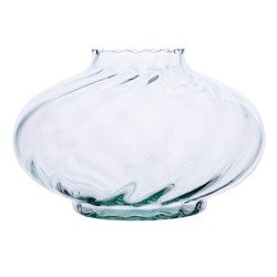 Glass vase candle holder UFO/W1 optic H:12,5cm D:19cm