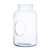 Glass jar vase H:25cm D:17cm W-395H+side hole