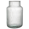Glass jar vase  ribbed W-395H H:25cm D:17cm OUTLET