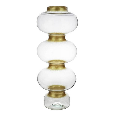 Glass vase W-620 H:50cm D:19,5cm, gold