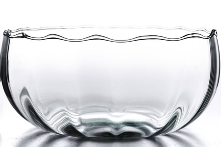 Glass salad bowl W-698A opt H:10cm D:22cm