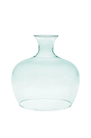 Glass vase W-257/2xcut H:23cm D:22,5cm