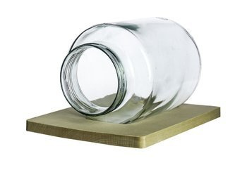 Glass vase WM-G001 + board H: 20cm D: 14.5cm