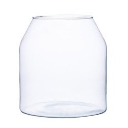 Glass jar vase W-482 H:14cm D:14cm