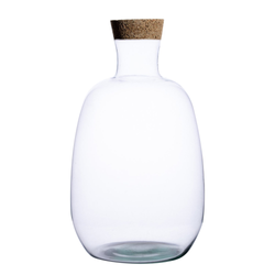 Glass bottle vase W-360 + cork H:38,5cm D:21cm